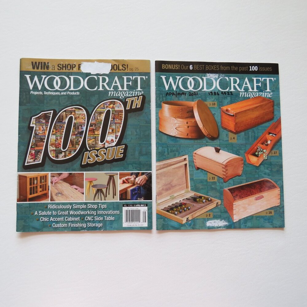 Woodcraft Magazine 100th Issue April/May 2021 plus Bonus Box Issue
